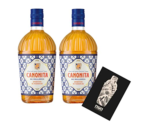 Canonita de Mallorca 2er Set Aperitif 2x 0,75L (18% Vol) Aperitivo de Naranjas- [Enthält Sulfite] von Mixcompany.de Bar & Glas