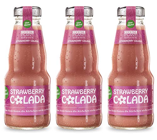 Cocktail Plant Strawberry Colada Alkoholfrei 3x 0,2l = 0,6l - inkl. Pfand MEHRWEG von Mixcompany.de Bar & Glas