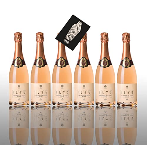 Ilys ROSE Brut 6er Set Cremant de Loire Rose 6x 0,75L (12,5% Vol) Frankreich- [Enthält Sulfite] von Mixcompany.de Bar & Glas