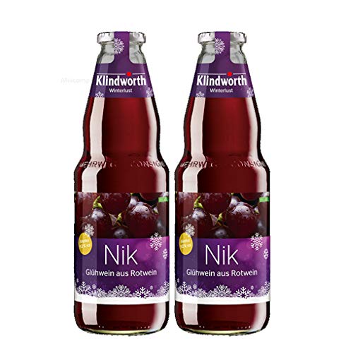 Klindworth Nik 2x Glühwein aus Rotwein - 2x Winterlust Glühwein 1L (9,8% Vol) inkl. Pfand MEHRWEG- [Enthält Sulfite] von UOOTPC