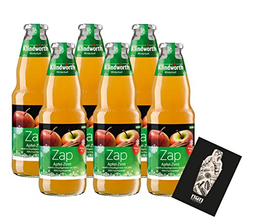 Klindworth Zap 6x Alkoholfreier Punsch Apfel Zimt Vegan / Kinderpunsch 6x 1L inkl. Pfand Mehrweg von Mixcompany.de Bar & Glas