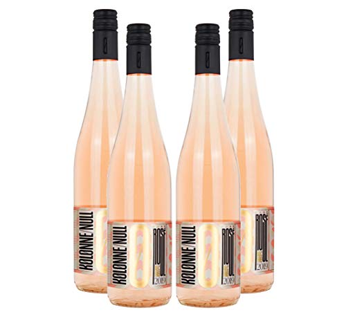 Kolonne Null - 0% Alkohol - 4x Rose - 4er Set Alkoholfreier Rose 0,75L- [Enthält Sulfite] von Mixcompany.de Bar & Glas