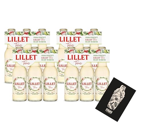 Lillet Tonic 12er Set ready to drink 12x 200ml (10,3% vol) Lillet + Tonic - Cucumber Mint Mischgetränk- [Enthält Sulfite] von Mixcompany.de Bar & Glas