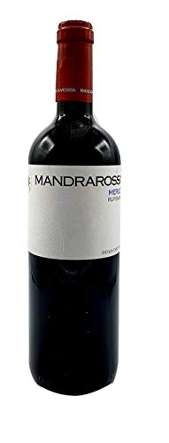 Mandrarossa Rotwein 0,75L (13,5% Vol) - Merlot Rupenera - Italien - [Enthält Sulfite] von Mixcompany.de Bar & Glas