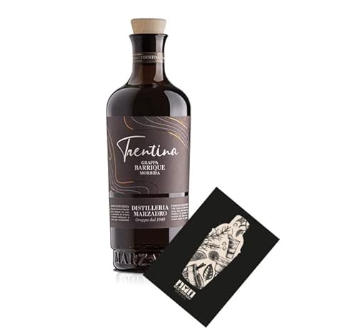 Marzadro Trentina Grappa 0,7L (41% Vol) Grappa Invecchiata Morbida Barrique 700ml- [Enthält Sulfite] von Mixcompany.de Bar & Glas