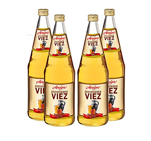 Merziger Feinherber 4x Viez Apfelwein 4x 1l (5,4% Vol) inkl. Pfand MEHRWEG- [Enthält Sulfite] von Mixcompany.de Bar & Glas