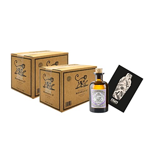 Monkey 47 Gin Miniatur 12x 50ml (47% vol) Schwarzwald Dry Gin Mini- [Enthält Sulfite] von Mixcompany.de Bar & Glas