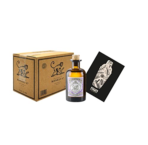 Monkey 47 Gin Miniatur 6x 50ml (47% vol) Schwarzwald Dry Gin Mini- [Enthält Sulfite] von Mixcompany.de Bar & Glas