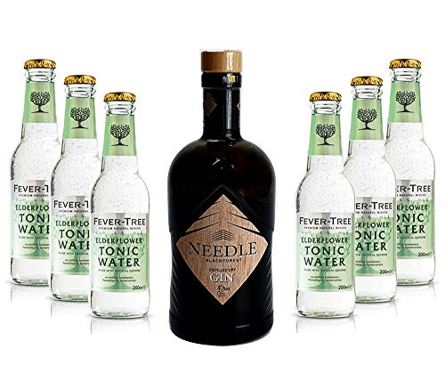 Needle Blackforest Dry Gin 0,5L (40% Vol) + 6 x Fever-Tree Elderflower Tonic Water 0,2l MEHRWEG inkl. Pfand - Needle Blackforest Dry Gin von Mixcompany.de Bar & Glas