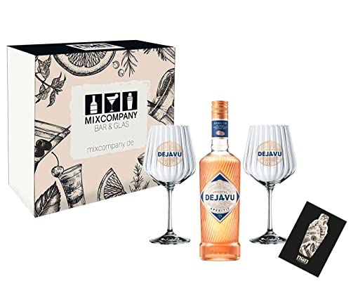 Oriental Deja Vu Geschenk Set - Aperitif 0,7L (17% Vol) + 2x Stilglas Ballonglas Relief Glas Gläser Déjà-Vu - [Enthält Sulfite] von UOOTPC