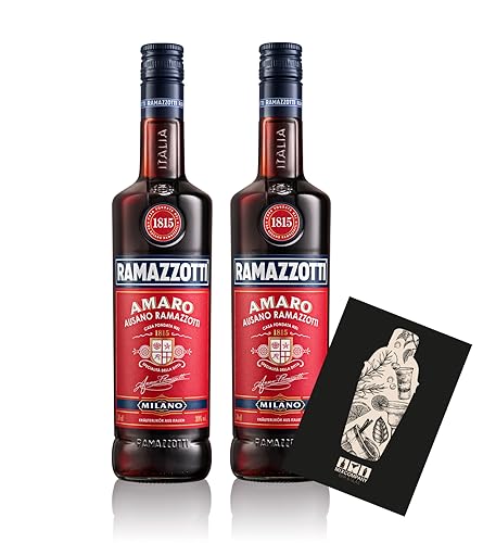 Ramazzotti 2er Set Amaro 1815 0,7L (30% vol) Kräuterlikör aus Italien Milano - [Enthält Sulfite] von Mixcompany.de Bar & Glas