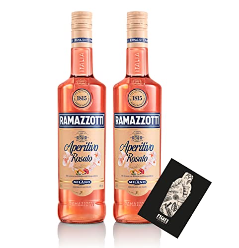 Ramazzotti 2er Set Rosato Aperitivo 2x 0,7L (15% Vol) Aromen von Hibiskus und Orangenblüten- [Enthält Sulfite] von UOOTPC