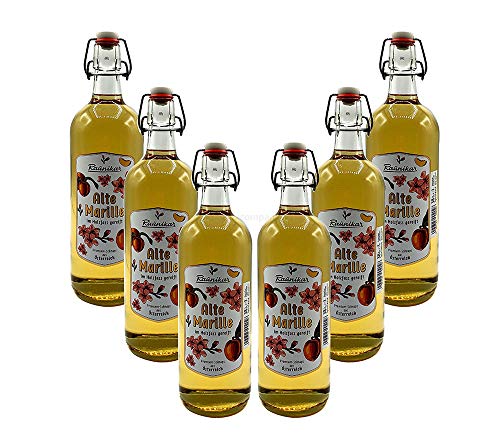 Raunikar - 6er Set Alte Marille Schnaps - 6x 1L (38% Vol)- [Enthält Sulfite] von Mixcompany.de Bar & Glas