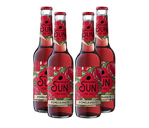 Richards Sun Iced Tea - 4er Set Eistee Pomegranate - 4x 0,33L inkl. Pfand MEHRWEG von Mixcompany.de Bar & Glas