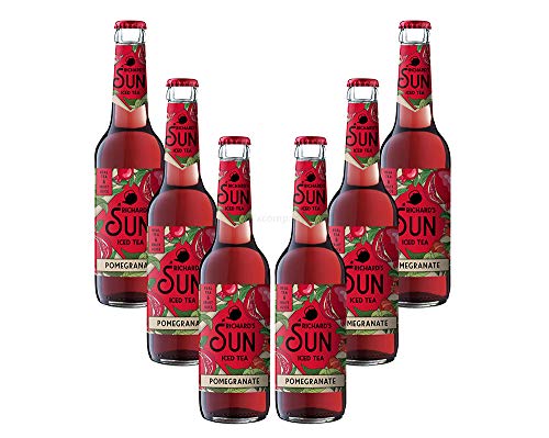 Richards Sun Iced Tea - 6er Set Eistee Pomegranate - 6x 0,33L inkl. Pfand MEHRWEG von Mixcompany.de Bar & Glas