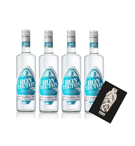 Rum 4er Set Ron Tecton Blanco 4x 0,7L (37,5% vol)- [Enthält Sulfite] von Mixcompany.de Bar & Glas