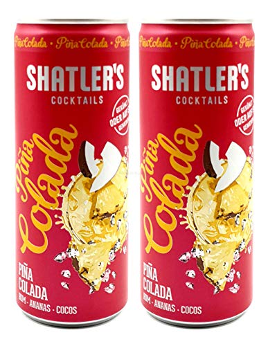 Shatlers Cocktail - 2er Set Shatlers Pina Colada 0,25L (10,1% Vol) inklusive Pfand EINWEG - Shatlers Cocktail - Ready to Go- [Enthält Sulfite] von Mixcompany.de Bar & Glas