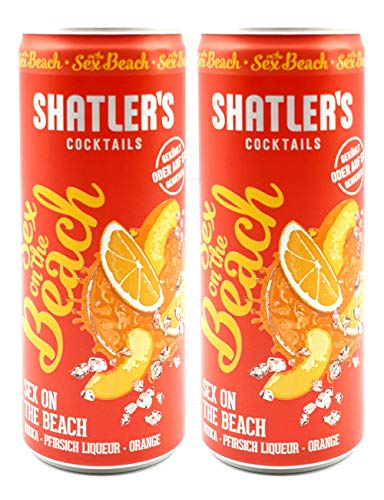 Shatlers Cocktail - 2er Set Shatlers Sex on the Beach 0,25L (10,1% Vol) inklusive Pfand EINWEG - Shatlers Cocktail - Ready to Go- [Enthält Sulfite] von Mixcompany.de Bar & Glas