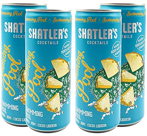 Shatlers Cocktail - 4er Set Shatlers Swimmingpool 0,25L (10,1% Vol) inklusive Pfand EINWEG - Shatlers Cocktail - Ready to Go- [Enthält Sulfite] von Sattie