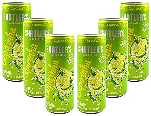 Shatlers Cocktail - 6er Set Shatlers Caipirinha 0,25L (10,1% Vol) inklusive Pfand EINWEG - Shatlers Cocktail - Ready to Go- [Enthält Sulfite] von UOOTPC