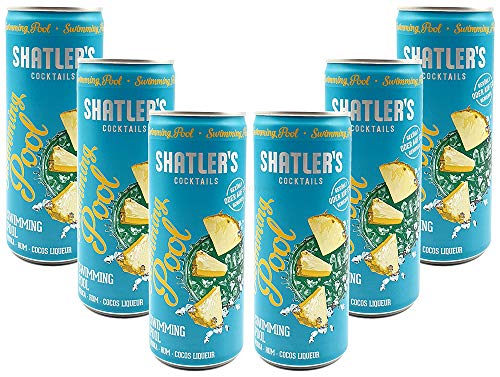 Shatlers Cocktail - 6er Set Shatlers Swimmingpool 0,25L (10,1% Vol) inklusive Pfand EINWEG - Shatlers Cocktail - Ready to Go- [Enthält Sulfite] von Mixcompany.de Bar & Glas