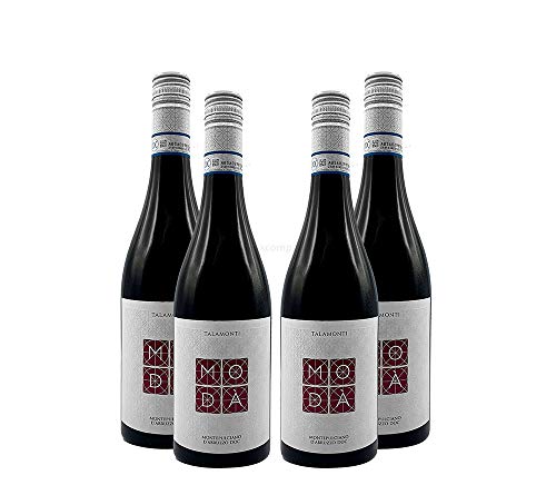 Talamonti Moda - 4er Set Rotwein 0,75L (13% Vol) - Montepulciano DAbruzzo DOC - [Enthält Sulfite] von Mixcompany.de Bar & Glas