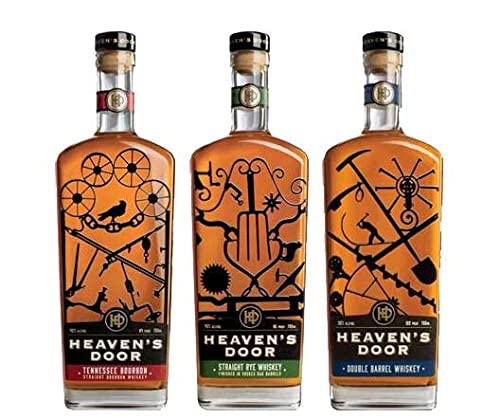 Bob Dylan Heavens Door 3er Tasting Set Double Barrel (50% Vol) + Straight Bourbon (42% Vol) + Straight Rye (43% Vol) je 0,7L Bob Dylans Whisky Knockin on Heavens Door- [Enthält Sulfite] von Mixcompany