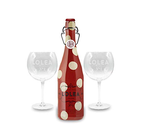 Lolea Set - 2 Ballongläser + Lolea Sangria N°1 ROT 0,75L (7% Vol) Rotwein Sangria Cabernet Sauvignon, Tempranillo Trauben- [Enthält Sulfite] von Mixcompany