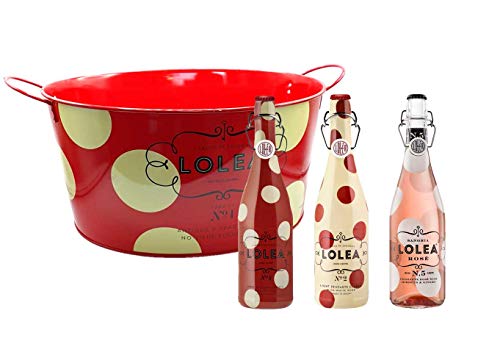 Lolea Set XXL - Lolea No 1 Kühler + Lolea Sangria 3 Sorten Set - Rosewein N°5 0,75L (8% Vol) Weißwein N°2 0,75L (7% Vol) Rotwein N°1 0,75L (7% Vol)- [Enthält Sulfite] von Mixcompany