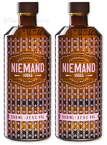 Niemand Vodka Small Batch Handcrafted Wodka 0,5l 500ml (37,5% Vol) - 2er Pack- [Enthält Sulfite] von Mixcompany