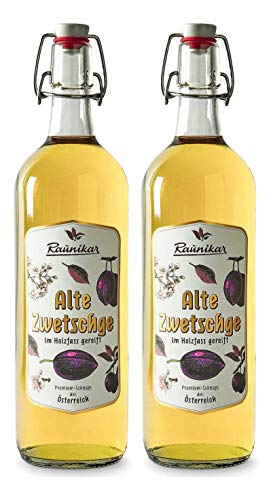 Raunikar - 2er Set Alte Zwetschge Schnaps 2x 1L (38% Vol)- [Enthält Sulfite] von Geakv