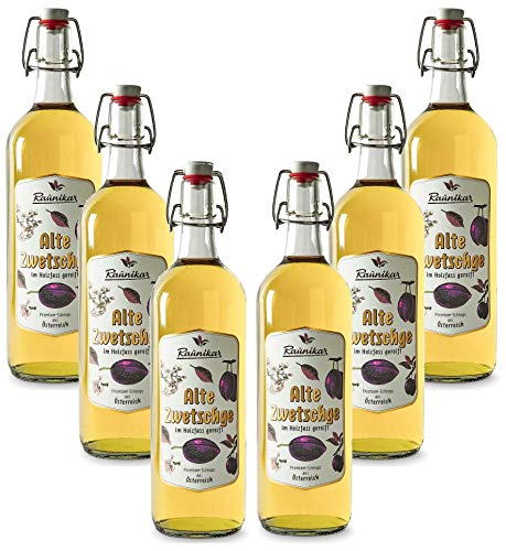 Raunikar - 6er Set Alte Zwetschge Schnaps 6x 1L (38% Vol)- [Enthält Sulfite] von Mixcompany