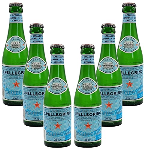 San Pellegrino 6er Set Mineralwasser 6x 0,25l mit Kohlensäure inkl. Pfand MEHRWEG von Mixcompany