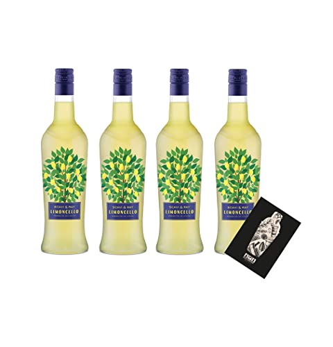 Scavi & Ray 4er Set Limoncello 4x 0,7L (25% Vol) italienischer Zitronenlikör mit Mixcompany Grußkarte- [Enthält Sulfite] von Mixcompany