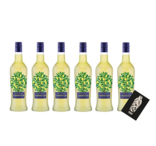 Scavi & Ray 6er Set Limoncello 6x 0,7L (25% Vol) italienischer Zitronenlikör mit Mixcompany Grußkarte- [Enthält Sulfite] von Mixcompany