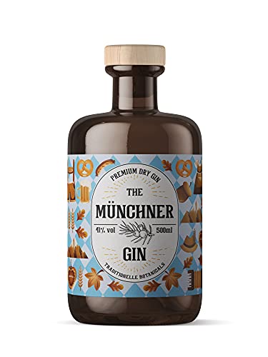 The Münchner Premium Dry Gin 0,5l (41% Vol.) - Premium Dry Gin München - genieße (D) eine Stadt- [Enthält Sulfite] von Mixcompany