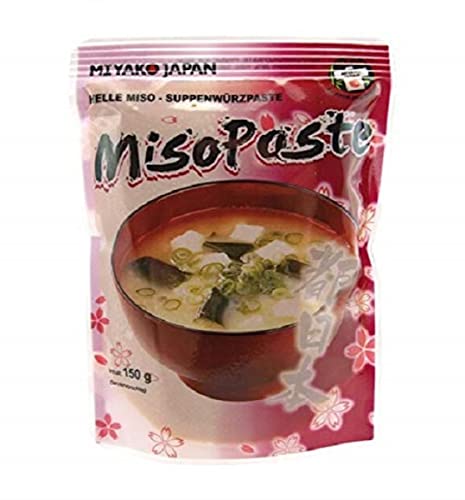 Miyako Japan Miso Paste Suppenwürzpaste Hell, 150 g von Miyako