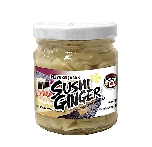 Miyako Japan Sushi Ginger Eingelegter Ingwer, 110 g von Miyako