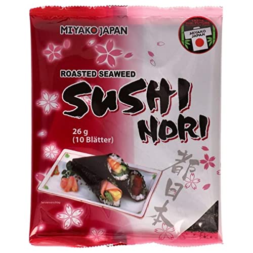 Miyako Sushi Nori, geröstete Meeresalgen, 10 Blätter von Miyako