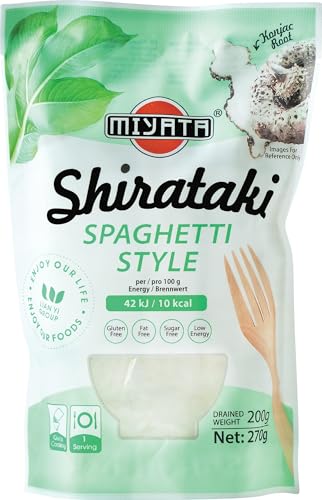 Miyata Shirataki Spaghetti Style, Nudeln aus Konjakmehl, 6er Pack (1 x 270 g) von Miyata