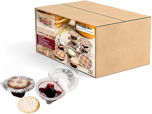 Verpackte Kommunion Cracker Vorgefüllte Kommunion Wein Mmeyou Kommunion Becher Cracker mit rotem Traubensaft (Schachtel mit 100 Stück) - Alles in einem verpackten Kommunion-Set. (Hostie) von Mmeyou Remember