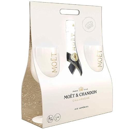 Moët und Chandon Champagne ICE IMPÉRIAL Demi-Sec 12Prozent Vol. 0,75l in Geschenkbox mit 2 Gläsern weiß von Moët & Chandon