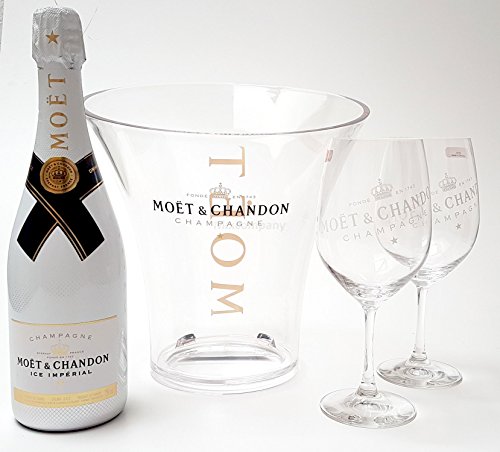 Moet & Chandon Ice Imperial Champagner 75cl (12% Vol) + Flaschenkühler + 2x Gläser von Moët & Chandon