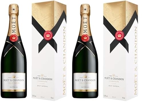 Moët und Chandon Moet Impérial Standardgeschenkpackung, 2er Pack (1 x 0.75 l) von Moët & Chandon