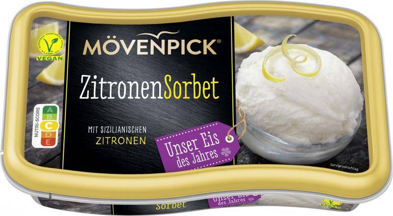 Mövenpick Eiscreme des Jahres Zitronensorbet von Mövenpick