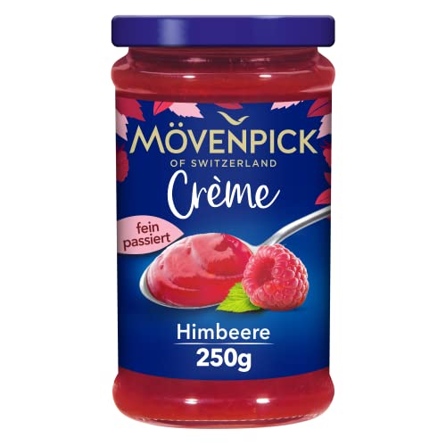 Mövenpick Gourmet-Crème Himbeere, Premium Fruchtaufstrich ohne Stücke und ohne Kerne, 250g (Packung mit 6) von Mövenpick