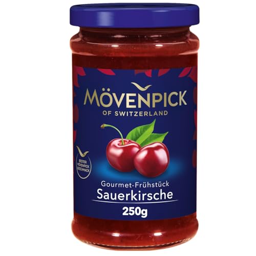 Mövenpick Gourmet-Frühstück Sauerkirsche, Premium Fruchtaufstrich, 55 Prozent Frucht, 250 g von Mövenpick