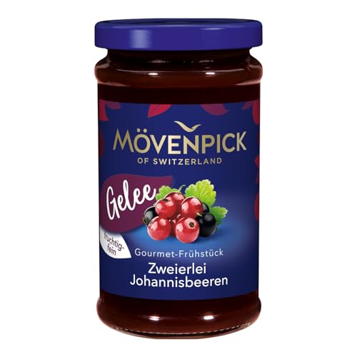 Mövenpick Gourmet-Frühstück Zweierlei Johannesbeeren Gelee, Premium Fruchtaufstrich, 250 g von Mövenpick