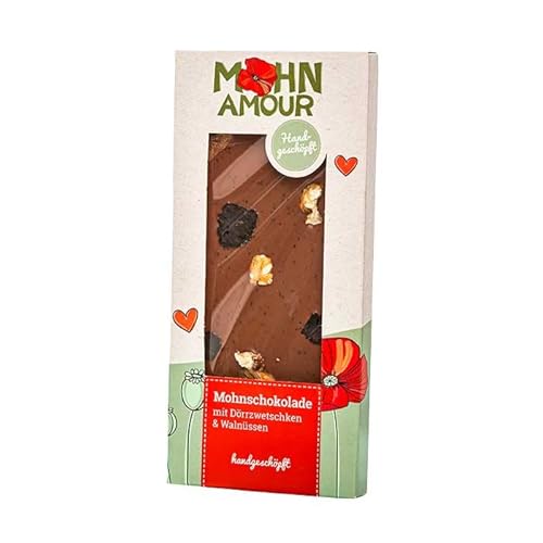 Mohnschokolade mit Dörrzwetschken und Walnuss 100g von Mohnwirt Neuwiesinger von Mohn Amour