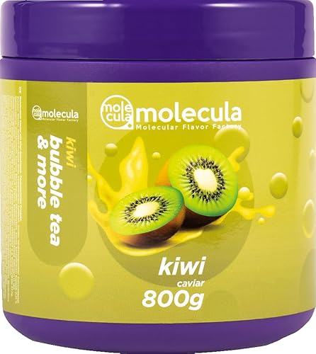 Popping Boba Molecularer Kaviar für Bubble Tea Nahrungsergänzungsmittel 100% Vegan und Glutenfrei Bobas ohne künstliche Farbstoffe Perlen 800 g Kiwi von molecula molecula Molekularna Fabryka Samku